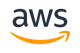 Amazon Web Services (AWS) logo featuring the lowercase letters ‘aws’ in dark blue with an orange curved arrow beneath