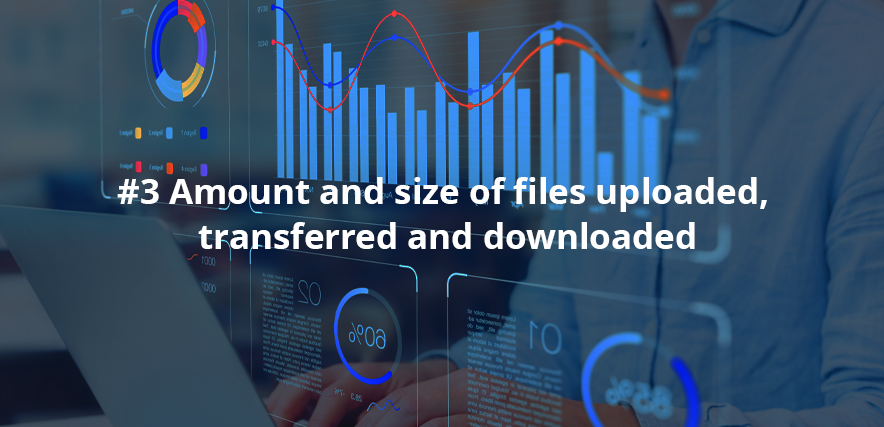 File Transfer size of files uploaded, transferred and downloaded