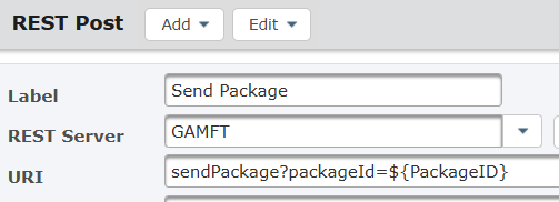 REST POST Send Package