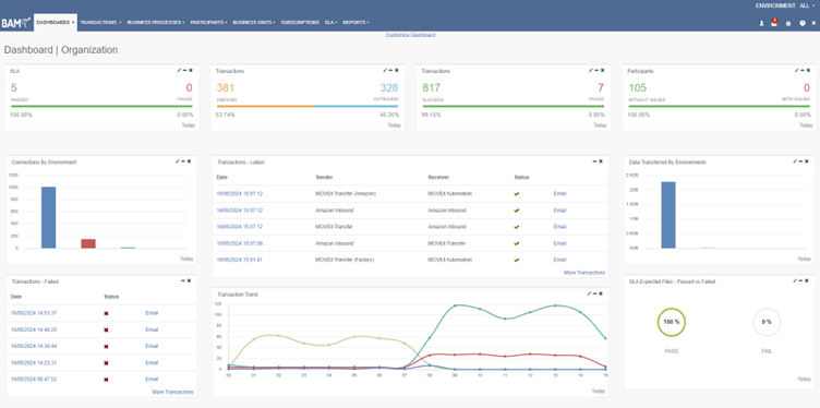 Dashboarding and Analytics for File Transfer