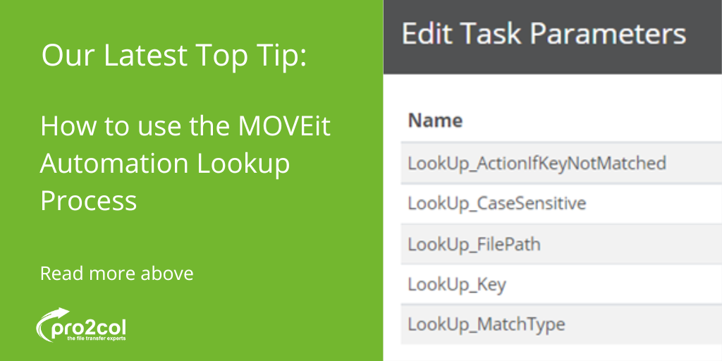 How to use the MOVEit Automation Lookup Process